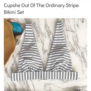 Cupshe Striped Bikini Set- Medium, NWT
